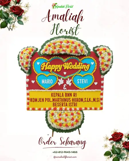 Papan Bunga Pernikahan Tunah